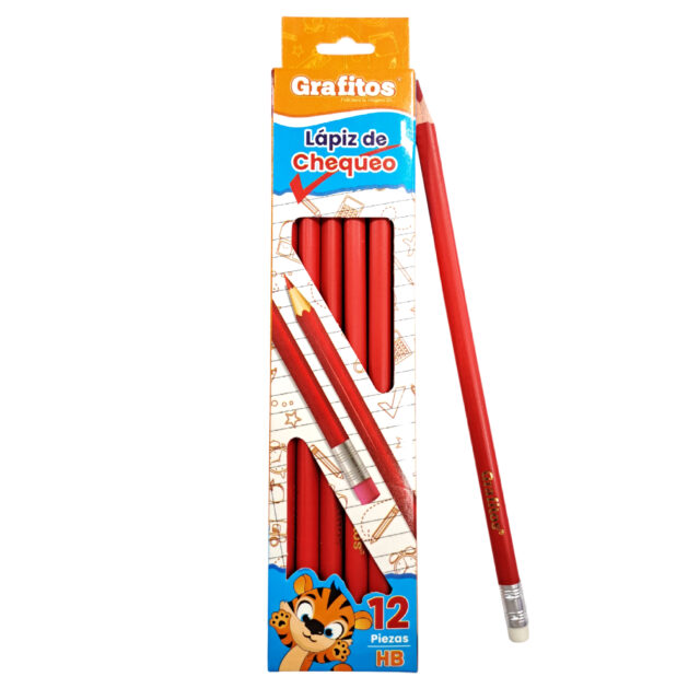 Lápiz Rojo Grafitos Caja x 12