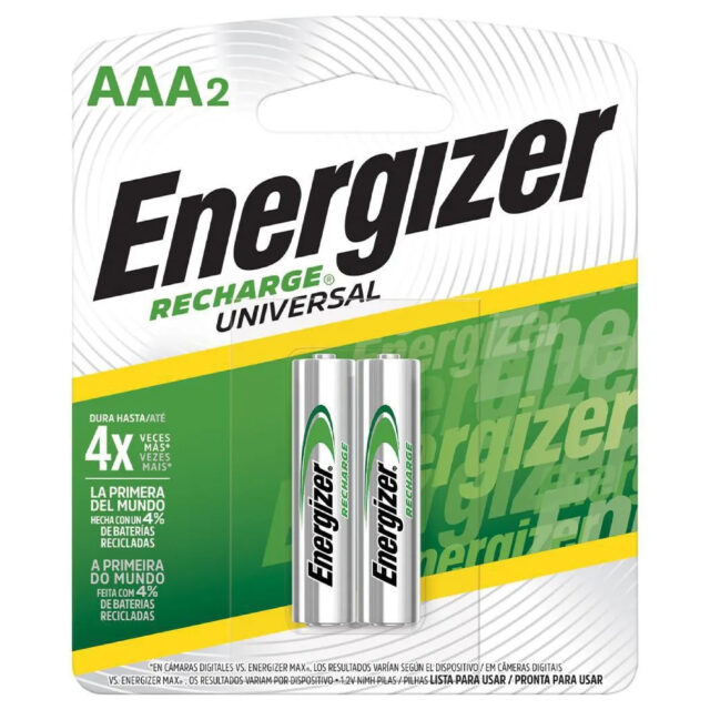 Pila Par Energizer Recargable AAA
