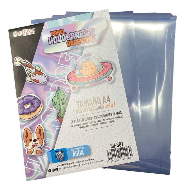 Papel Holografico Adhesivo Grafitos Paqx20 Su387