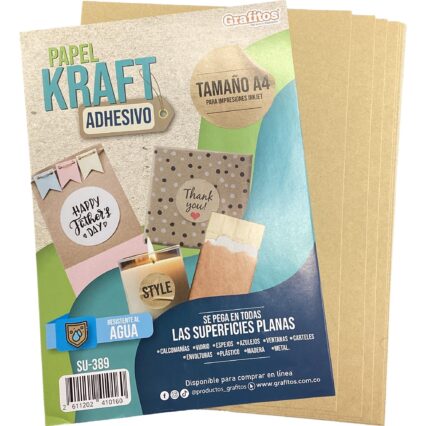 Papel Kraf Adhesivo Grafitos Paqx20 Su389