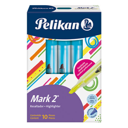 Resaltador Pelikan Mark 2 Azul Caja X 10