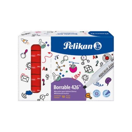 Marcador Pelikan 426 Borrable Rojo Caja X10