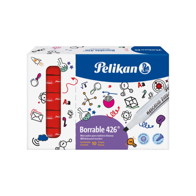 Marcador Pelikan 426 Borrable Rojo - Imagen 2