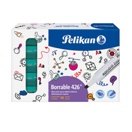 Marcador Pelikan 426 Borrable Verde Caja X10