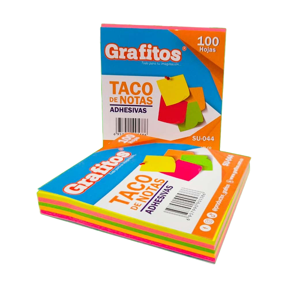 Taco Notas Adhesivas 100 Hojas Grafitos Und Su401