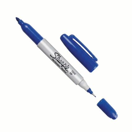 Marcador Sharpie Doble Punta Azul