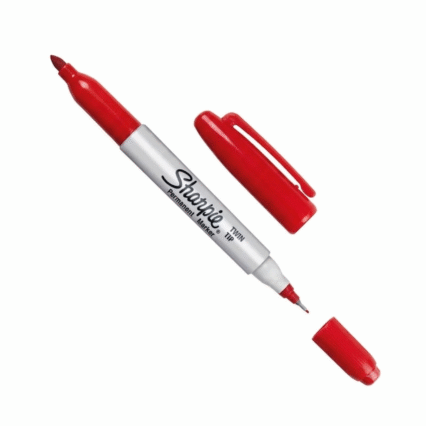 Marcador Sharpie Doble Punta Rojo