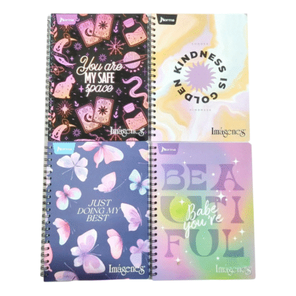 Cuaderno Imagenes 105 Argollado Economico Mujer