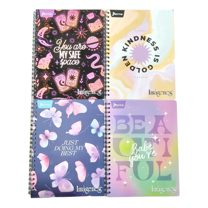 Cuaderno Imagenes 105 Argollado Economico Mujer