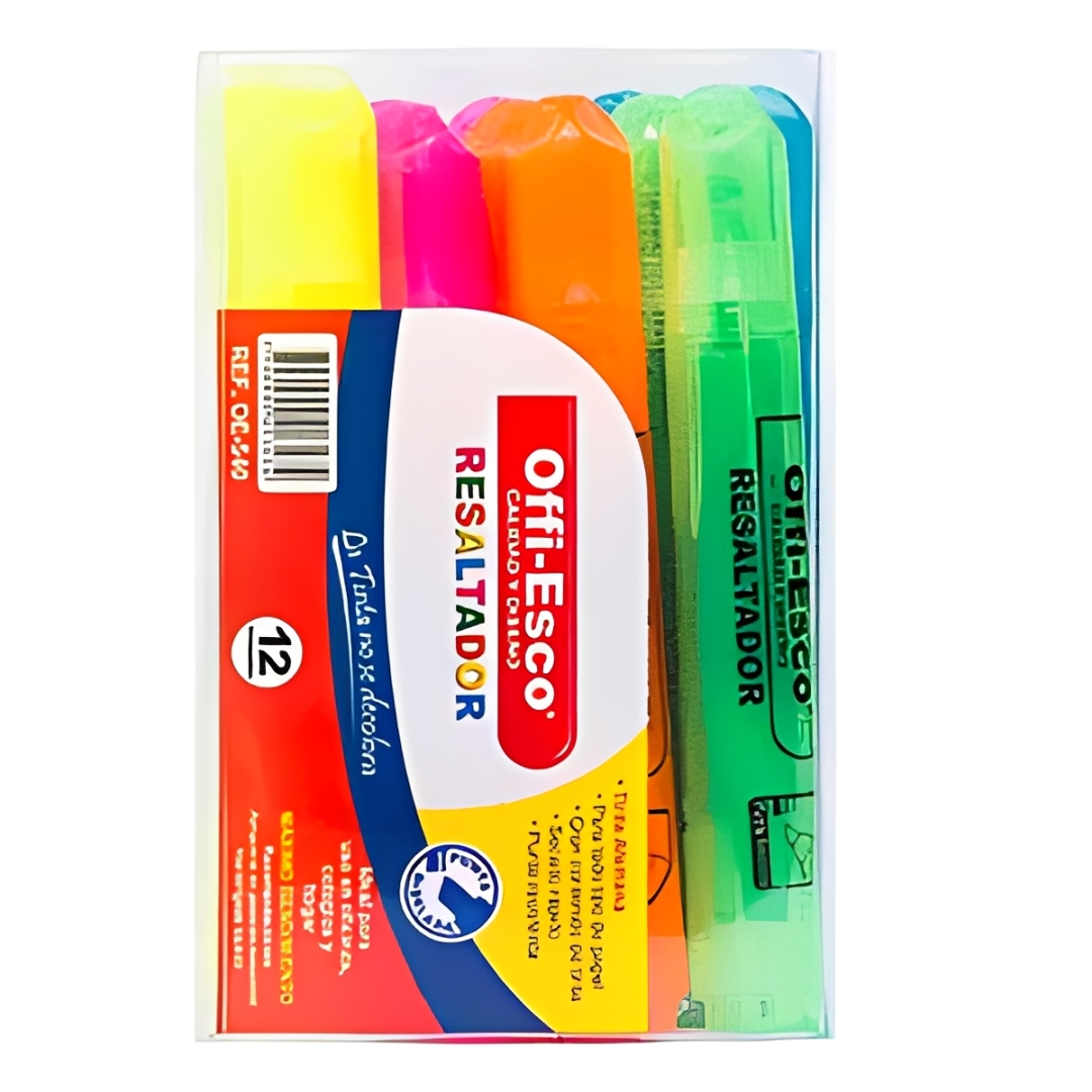 Resaltador Offi-esco Oe540 Surtido Cajax12